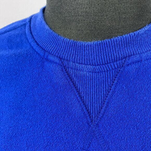 Izod Men’s Blue Fleece Pullover Sweatshirt Cotton Blend Crew Neck Long Sleeves M - Picture 8 of 9